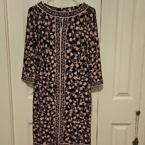 Floral Black Mini Dress